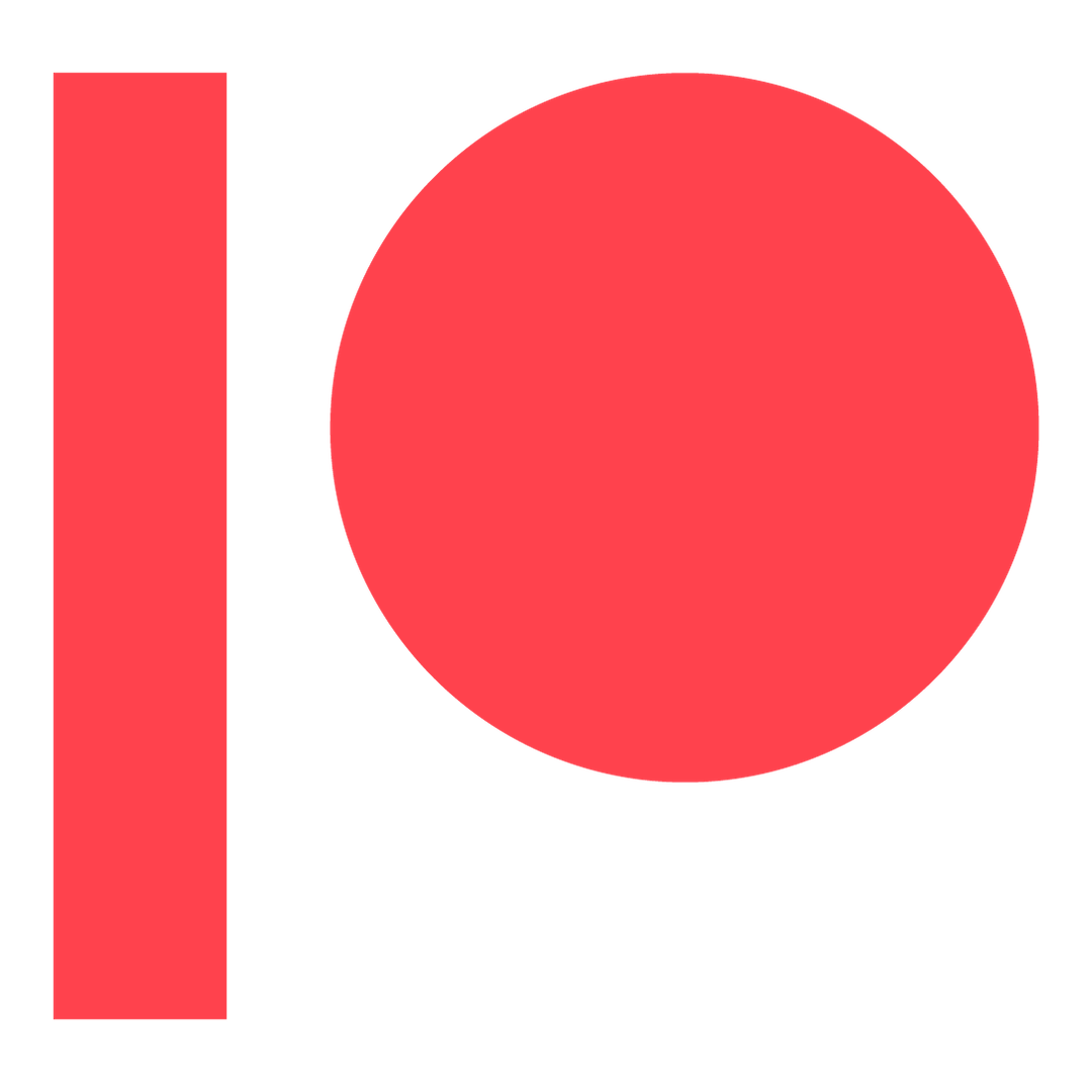 Oficiální logo společnosti Patreon v barvě Fiery Coral